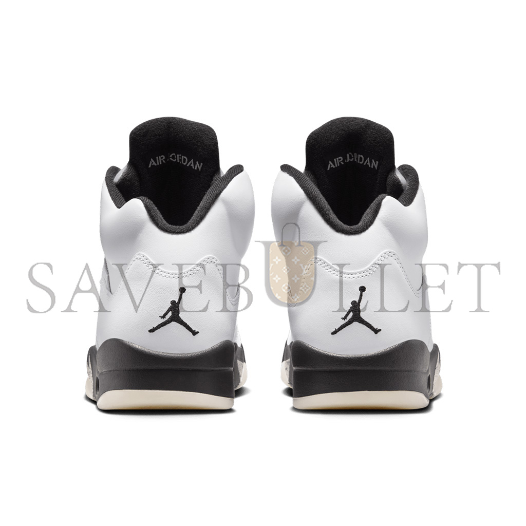 NIKE AIR JORDAN 5 RETRO WHITE AND BLACK DD0587-110