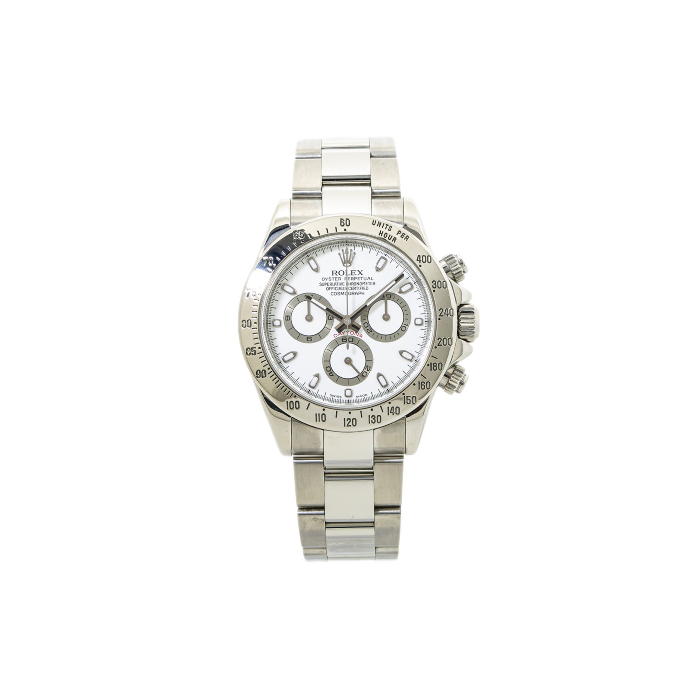 ROLEX DAYTONA COSMOGRAPH CARD WHITE DIAL MENS WATCH 40MM 116520