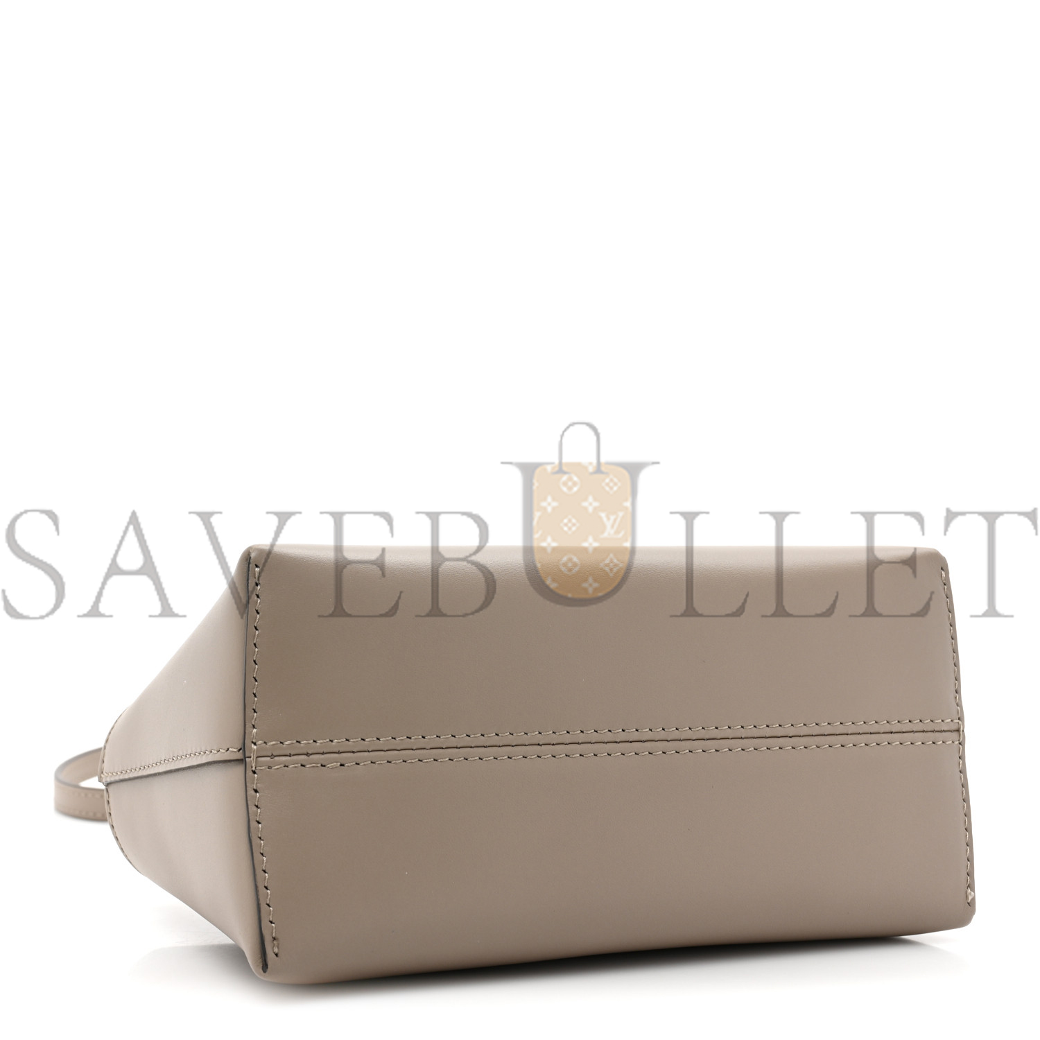 FENDI VITELLO KING PLEXIGLASS LOGO EMBOSSED MINI BY THE WAY TOP HANDLE BOSTON BAG TORTORA (17*11*8cm)