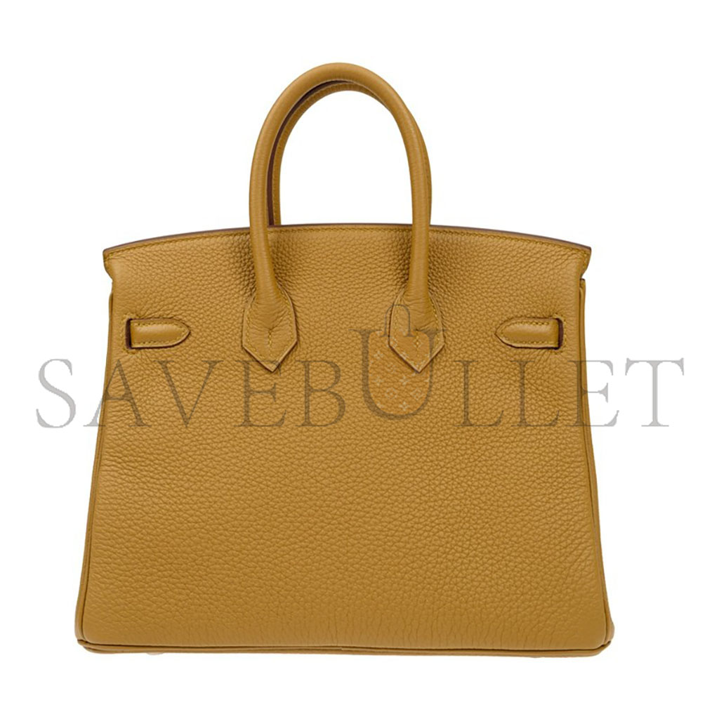 HERMES MASTER BIRKIN 25 TOGO LEATHER MILK TEA COLOR GOLD BUCKLE HANDBAG BK25AKTGSS (25*20*13cm)