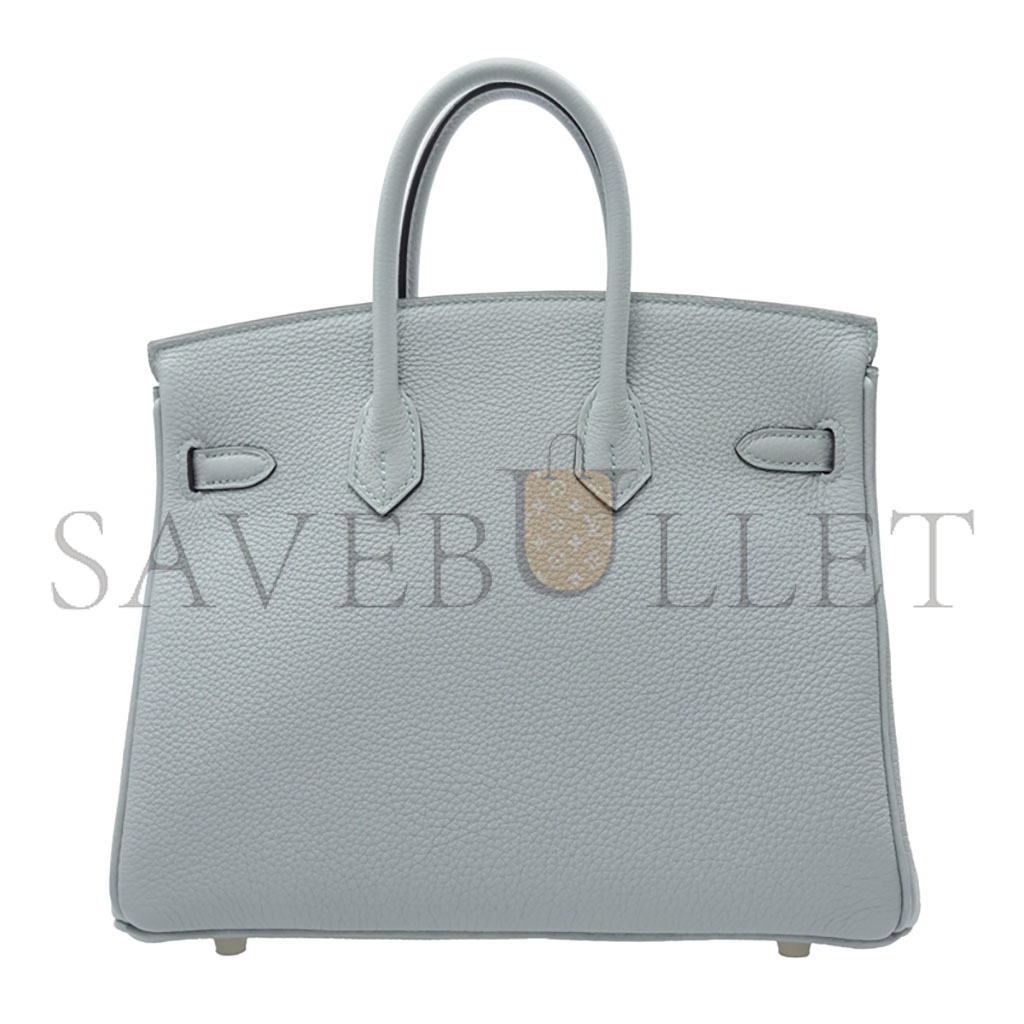 HERMES MASTER BIRKIN 30 TOGO LEATHER PEARL GREY SILVER BUCKLE BAG H028369CK08 (30*23*15cm)