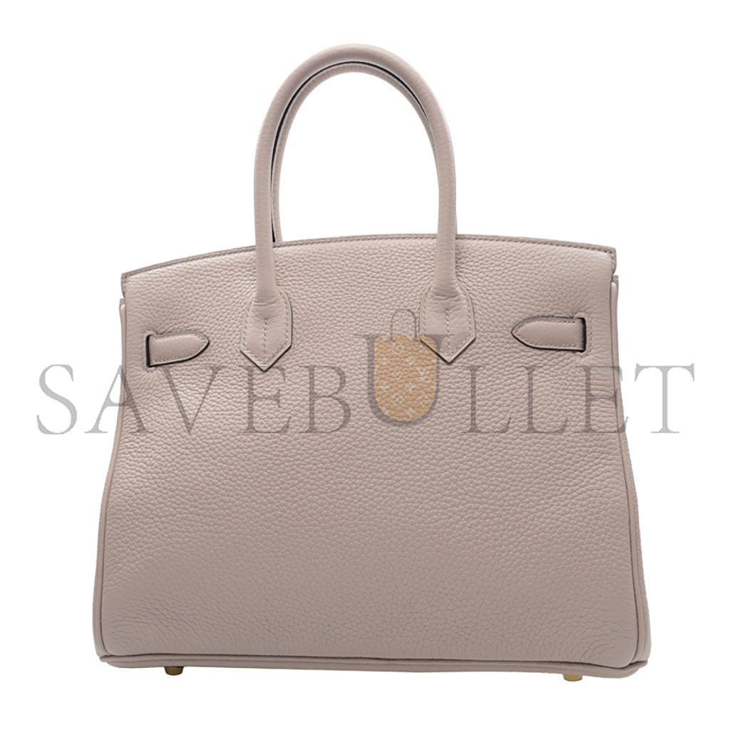 HERMES BIRKIN 30 TOGO LEATHER WISTERIA SILVER BUCKLE BAG H028369CK4W (30*23*15cm)