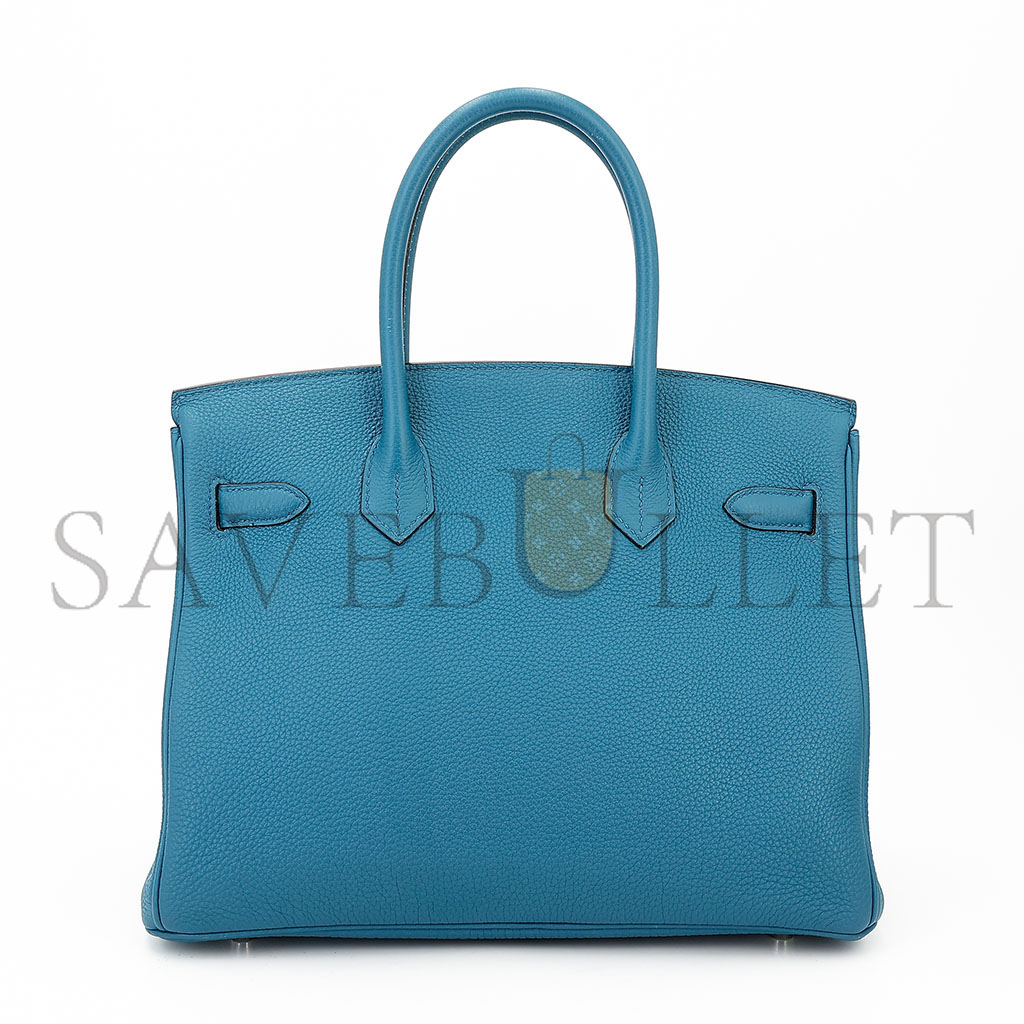 HERMES BIRKIN 35 TOGO LEATHER CALFSKIN NORTHERN BLUE GOLD BUCKLE BAG 9813026098 (35*28*18cm)