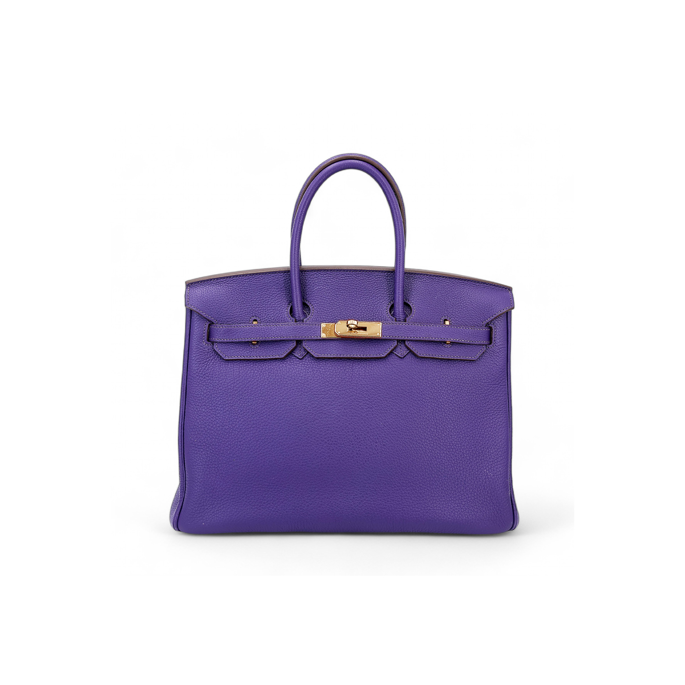 HERMES BIRKIN 35 TOGO LEATHER CALFSKIN FANTASY PURPLE GOLD BUCKLE BAG BK30P9TGCM (35*28*18cm)