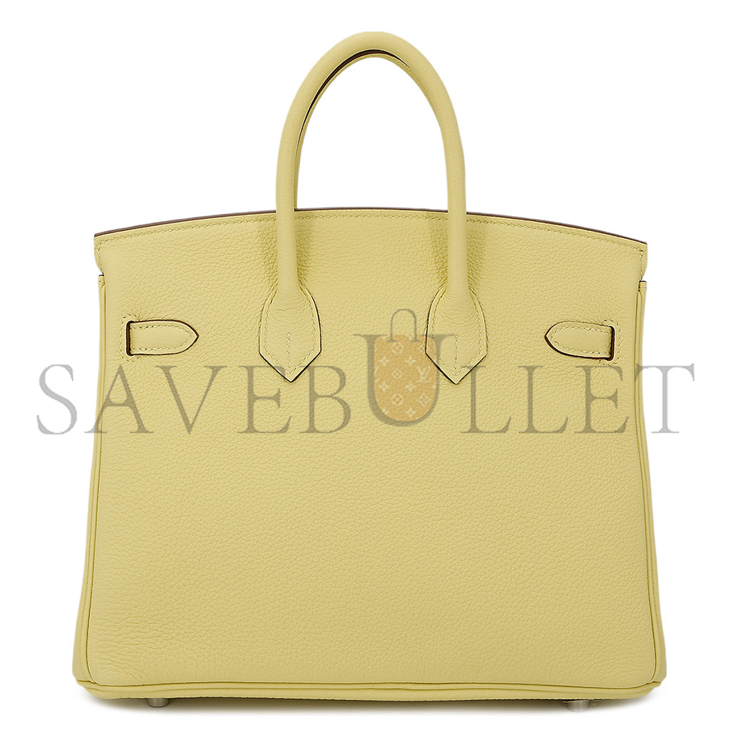 HERMÈS MASTER BIRKIN 30 TOGO LEATHER LEMON YELLOW SILVER BUCKLE BAG 1271660027 (30*23*15cm)