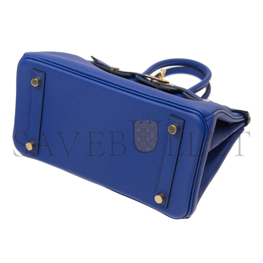 HERMES MASTER BIRKIN 30 TOGO LEATHER ELECTRIC BLUE GOLD BUCKLE BK257TTGGP (30*23*15cm)