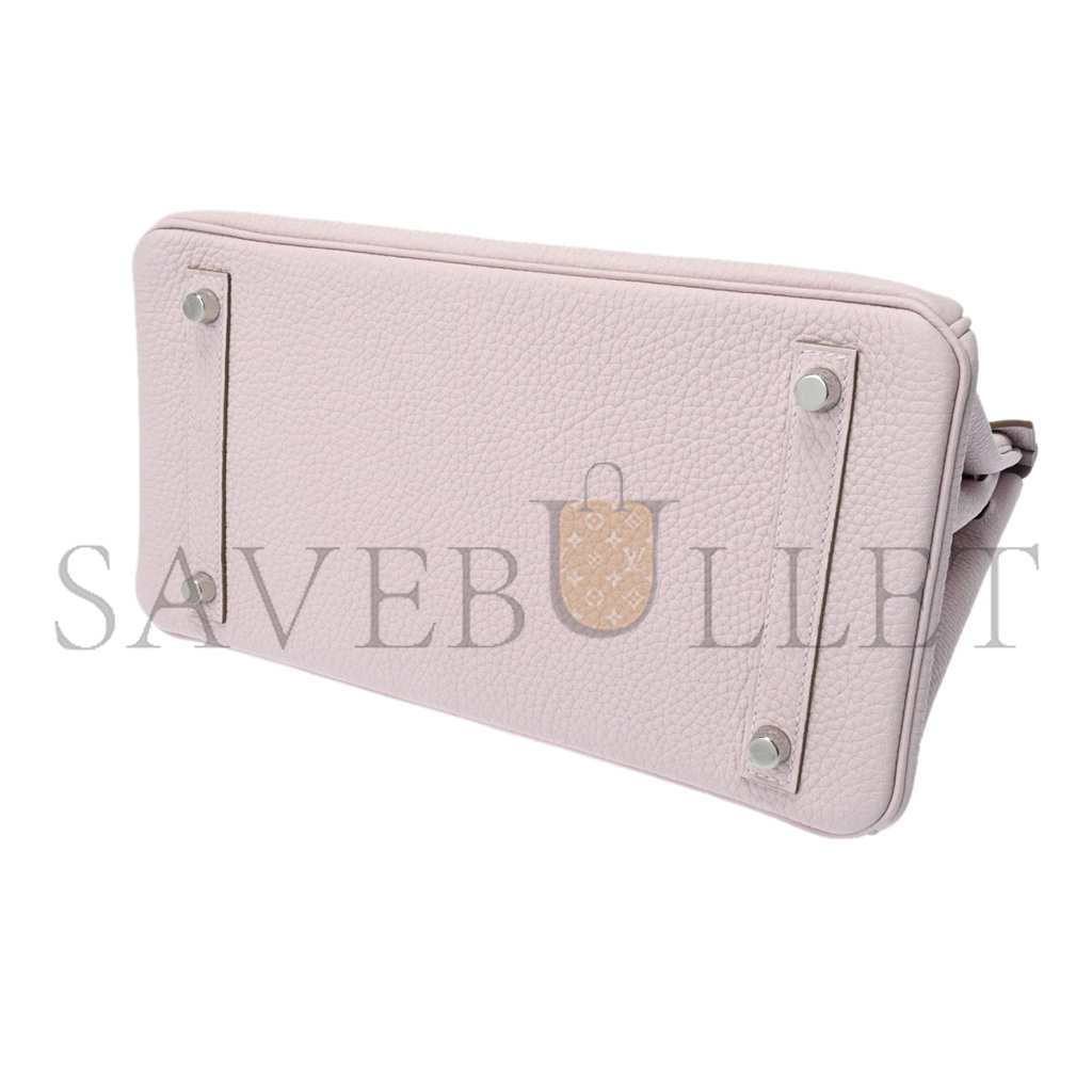 HERMES BARKIN 30 TOGO LEATHER PINK SILVER BUCKLE BAG 550321 (30*23*15cm)