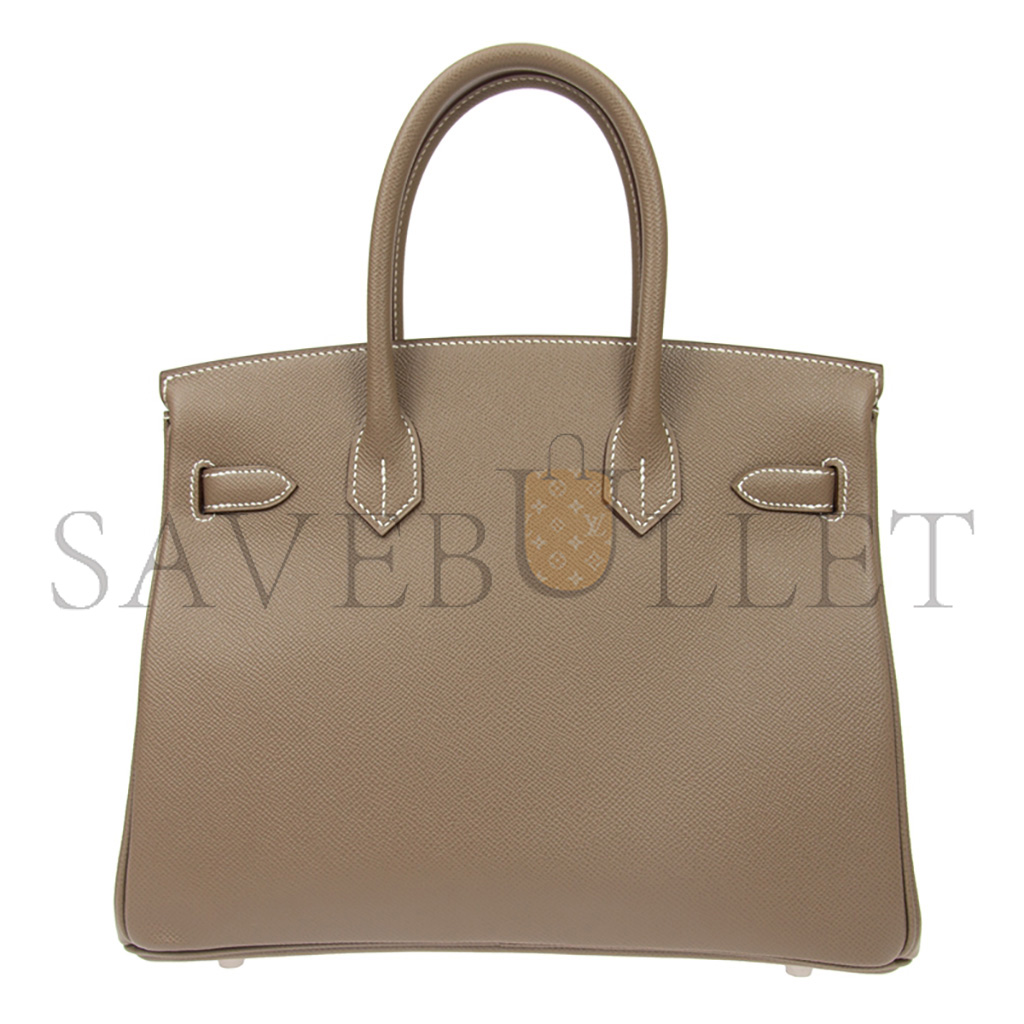 HERMES BIRKIN 25 TOGO LEATHER ELEPHANT GREY SILVER BUCKLE BAG BK3018EPSS (25*20*13cm)