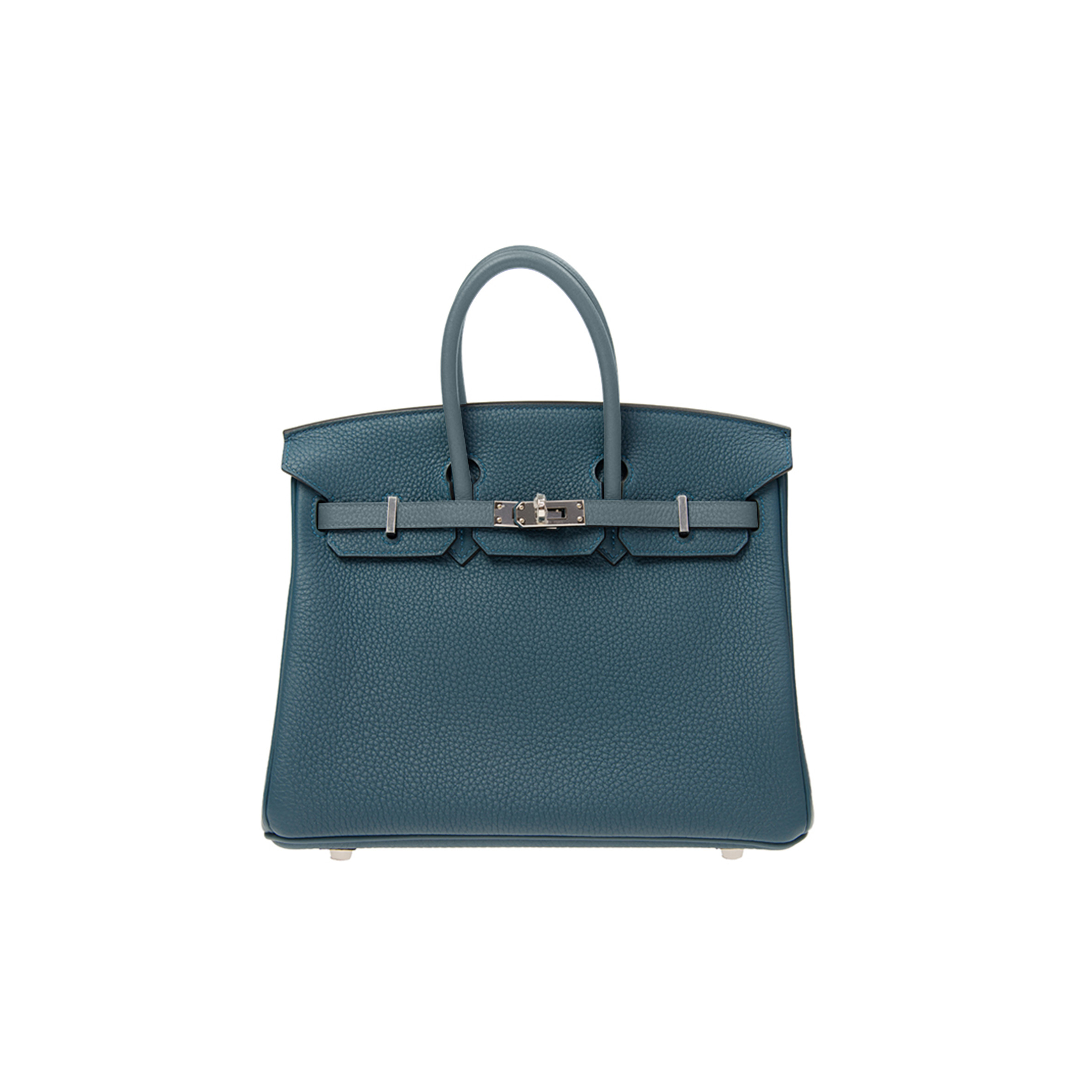 HERMES MASTER BIRKIN 30 EPSOM LEATHER CYPRESS GREEN AND ALMOND GREEN SILVER BUCKLE BK251PTGSS (30*23*15cm)