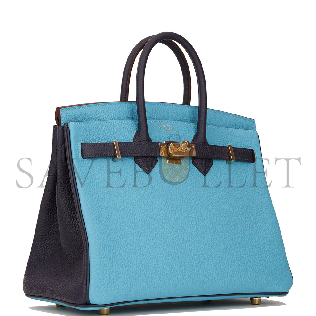 HERMÈS BIRKIN 30 TOGO LEATHER NORTHERN BLUE AND MIDNIGHT BLUE ROSE GOLD BUCKLE 2354843790 (30*23*15cm)