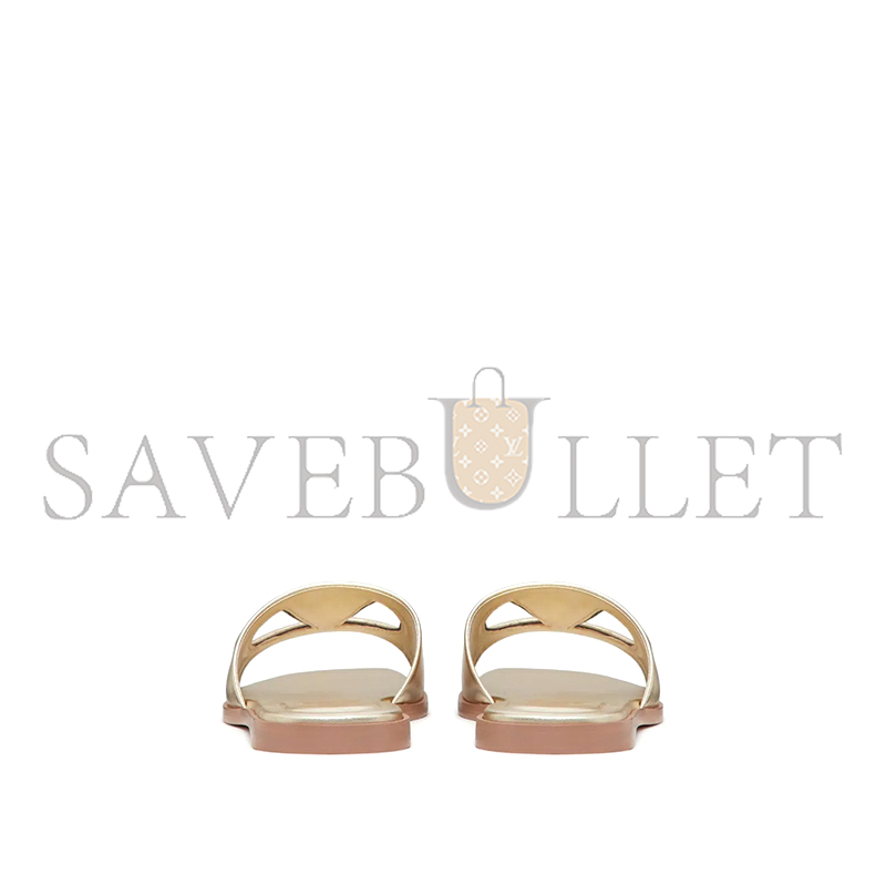 VALENTINO VLOGO CUT-OUT LAMINATED NAPPA LEATHER SLIDE SANDAL 4W2S0IB0YUW_7G0 VALENTINO VLOGO CUT-OUT LAMINATED NAPPA LEATHER SLIDE SANDAL 4W2S0IB0YUW_7G0