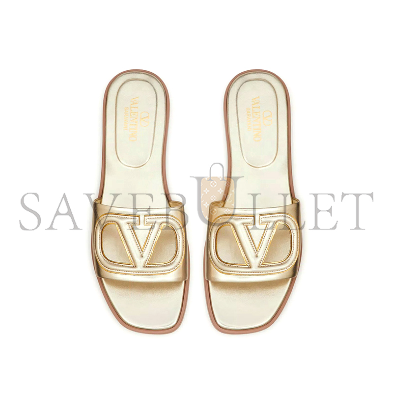 VALENTINO VLOGO CUT-OUT LAMINATED NAPPA LEATHER SLIDE SANDAL 4W2S0IB0YUW_7G0 VALENTINO VLOGO CUT-OUT LAMINATED NAPPA LEATHER SLIDE SANDAL 4W2S0IB0YUW_7G0