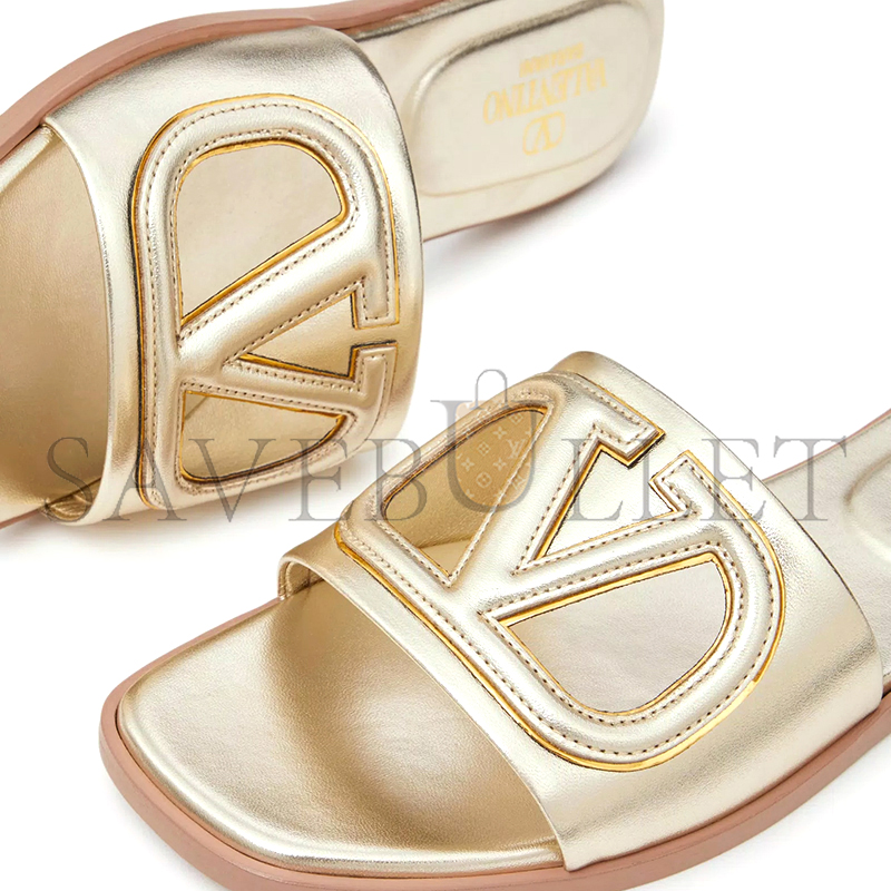 VALENTINO VLOGO CUT-OUT LAMINATED NAPPA LEATHER SLIDE SANDAL 4W2S0IB0YUW_7G0 VALENTINO VLOGO CUT-OUT LAMINATED NAPPA LEATHER SLIDE SANDAL 4W2S0IB0YUW_7G0