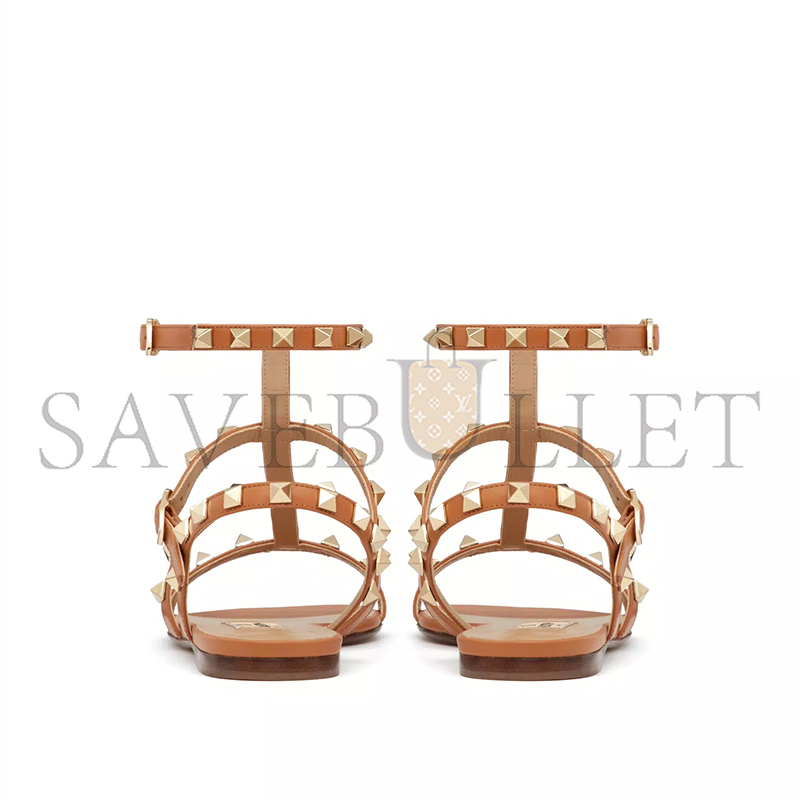 VALENTINO ROCKSTUD FLAT CALFSKIN SANDAL WITH STRAPS 4W2S0A05VOD_KEL VALENTINO ROCKSTUD FLAT CALFSKIN SANDAL WITH STRAPS 4W2S0A05VOD_KEL