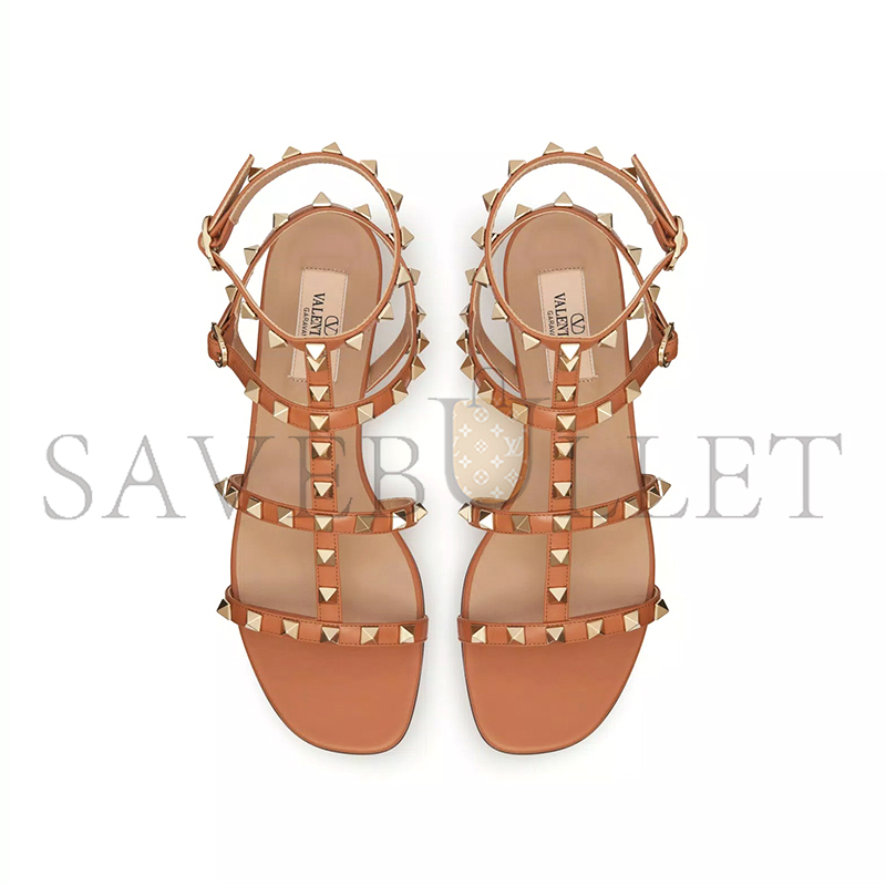 VALENTINO ROCKSTUD FLAT CALFSKIN SANDAL WITH STRAPS 4W2S0A05VOD_KEL VALENTINO ROCKSTUD FLAT CALFSKIN SANDAL WITH STRAPS 4W2S0A05VOD_KEL