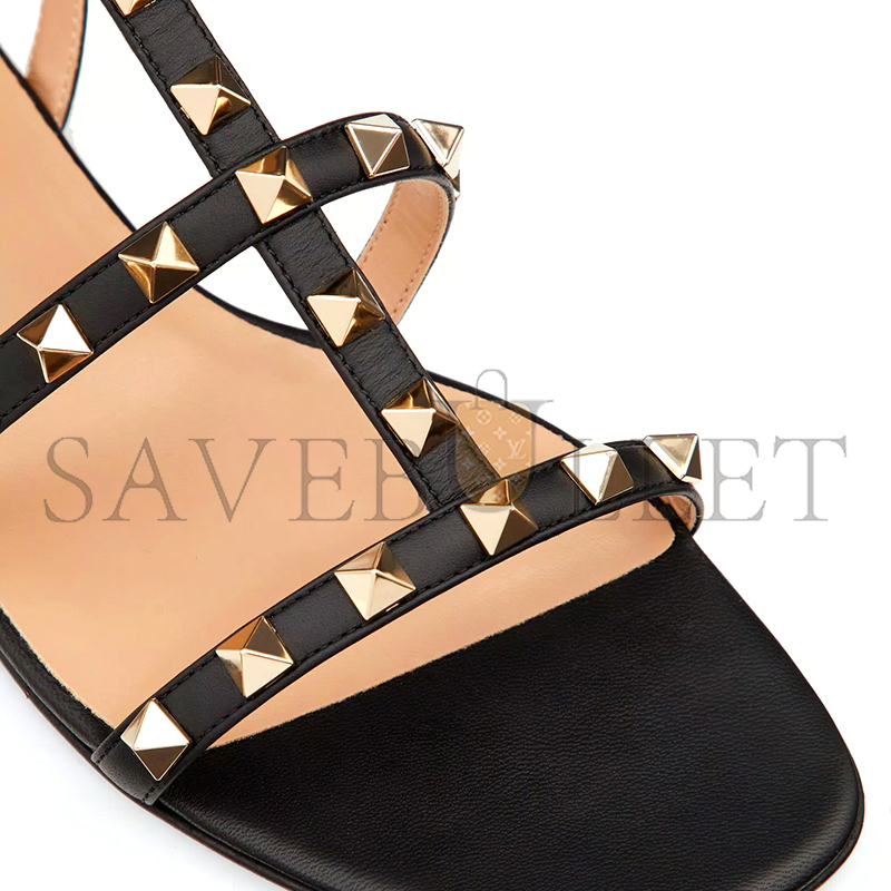 VALENTINO ROCKSTUD FLAT CALFSKIN SANDAL WITH STRAPS 5W2S0A05VOD_0NO VALENTINO ROCKSTUD FLAT CALFSKIN SANDAL WITH STRAPS 5W2S0A05VOD_0NO