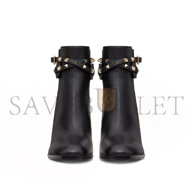 VALENTINO ROCKSTUD GRAINY CALFSKIN ANKLE BOOT 90 MM 3W2S0P62VCE_0NO VALENTINO ROCKSTUD GRAINY CALFSKIN ANKLE BOOT 90 MM 3W2S0P62VCE_0NO