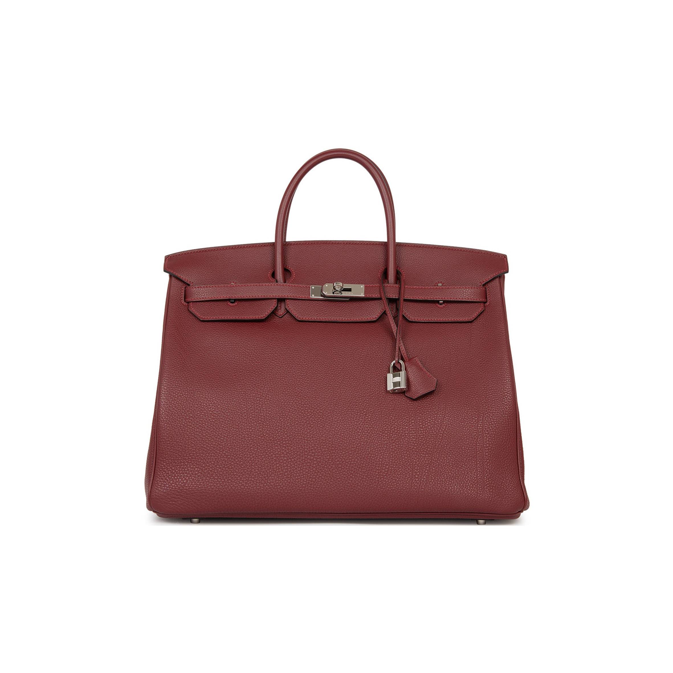 HERMES BIRKIN 40 ROUGE H TOGO PALLADIUM HARDWARE (40cm)