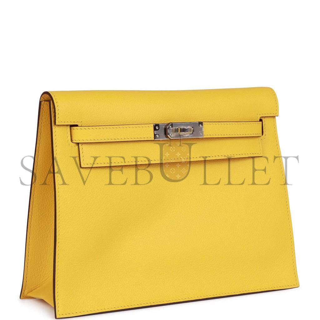 HERMES KELLY DANSE LIME EVERCOLOR PALLADIUM HARDWARE  (22*16*7cm)