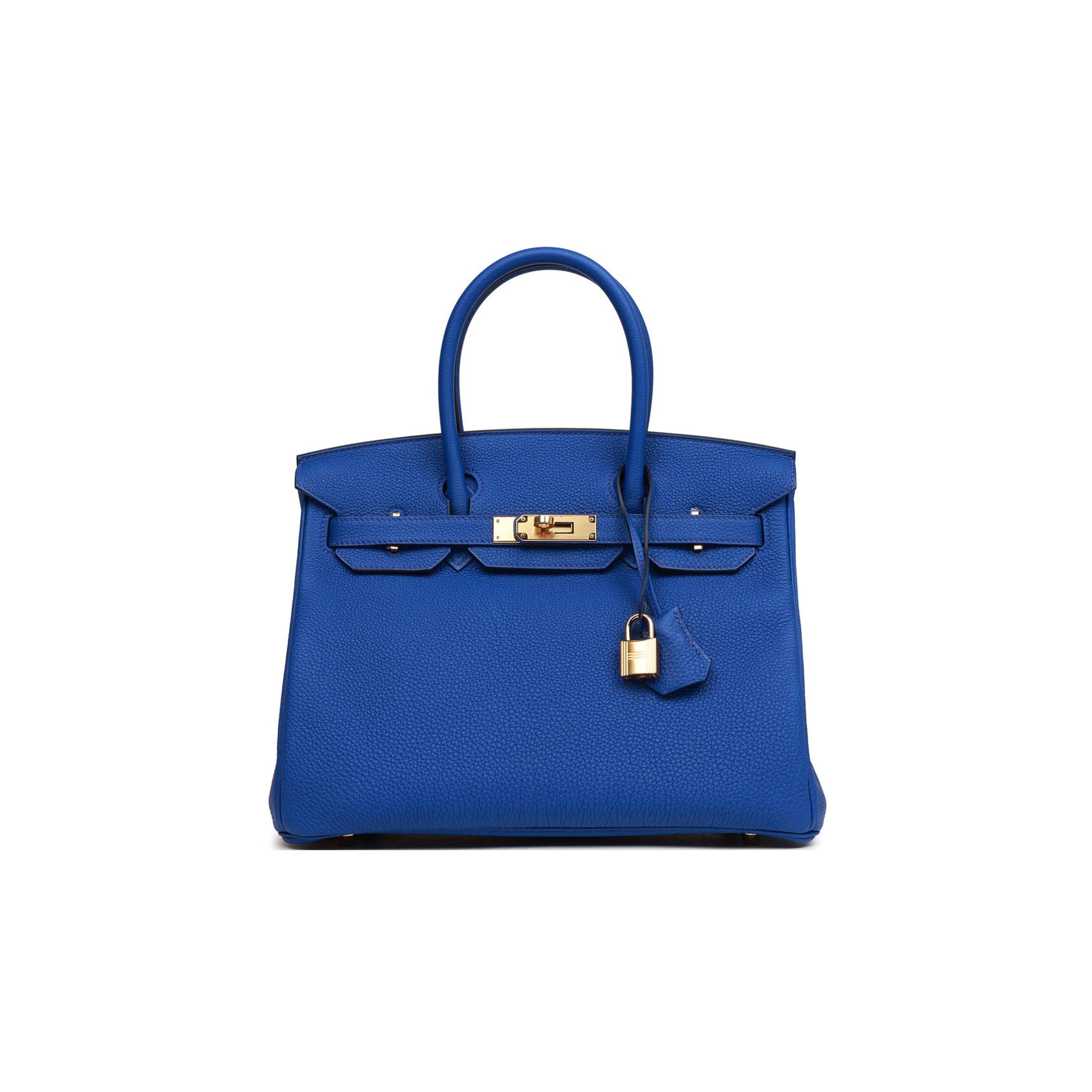 HERMES BIRKIN 30 BLEU ROYAL TOGO GOLD HARDWARE (30cm)