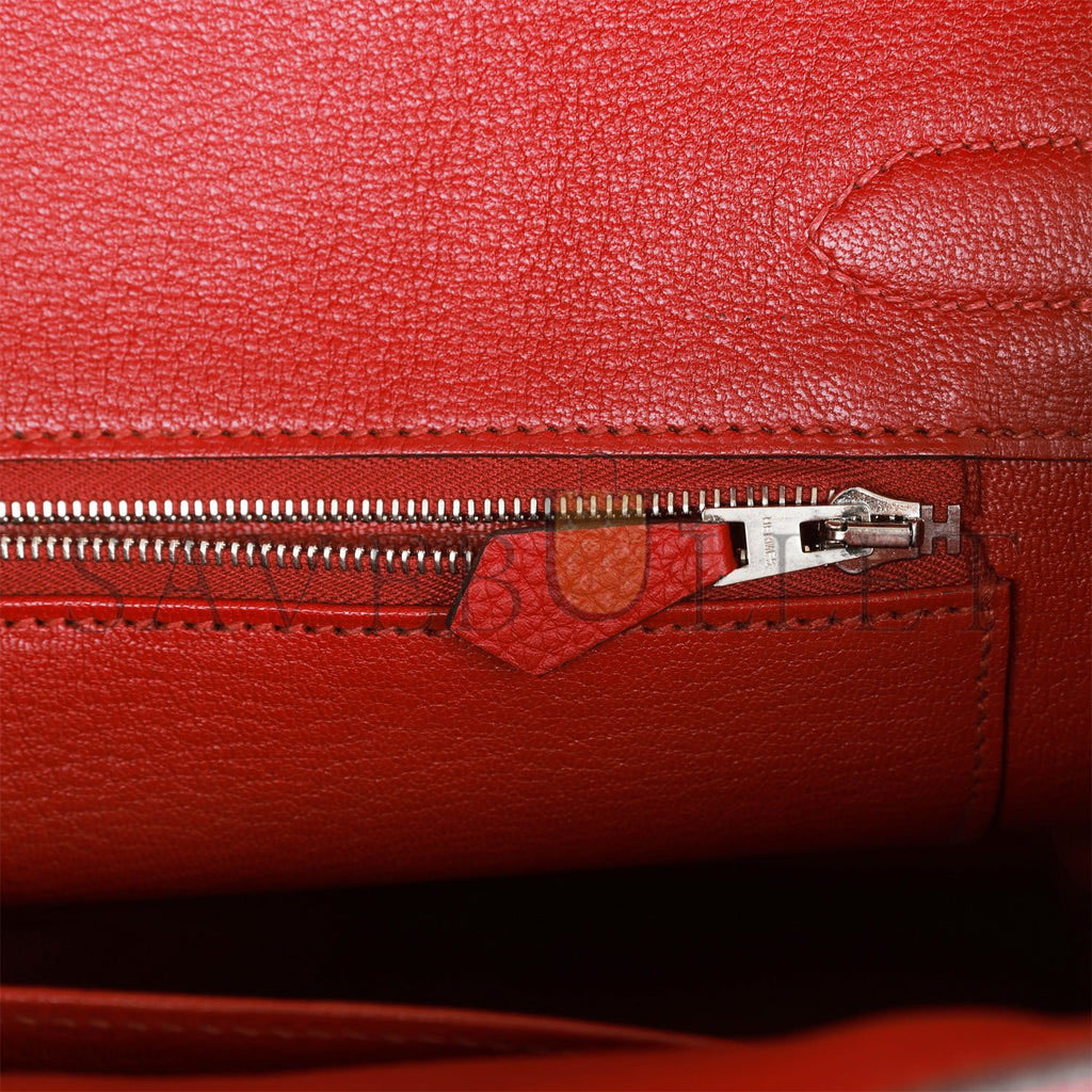 HERMES BIRKIN 30 ROUGE IMPERIAL TOGO PALLADIUM HARDWARE (30cm)