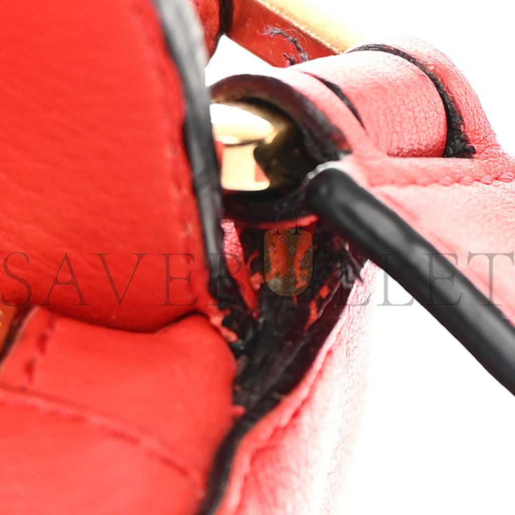 LOEWE CALFSKIN SMALL PUZZLE BAG SCARLET (24*16.5*10.5cm)