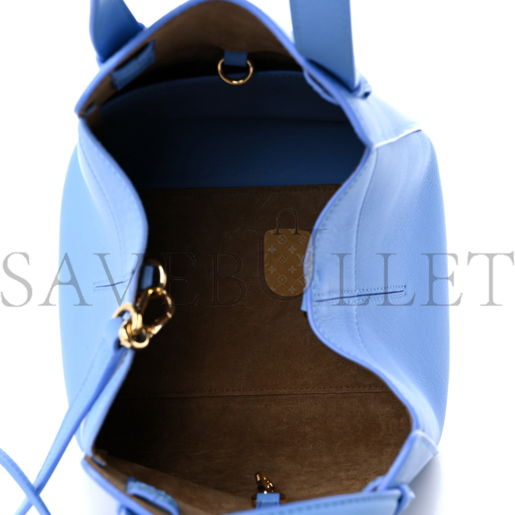 LOEWE CALFSKIN SMALL HAMMOCK NUGGET SHOULDER BAG CELESTINE BLUE (21*20*18cm)