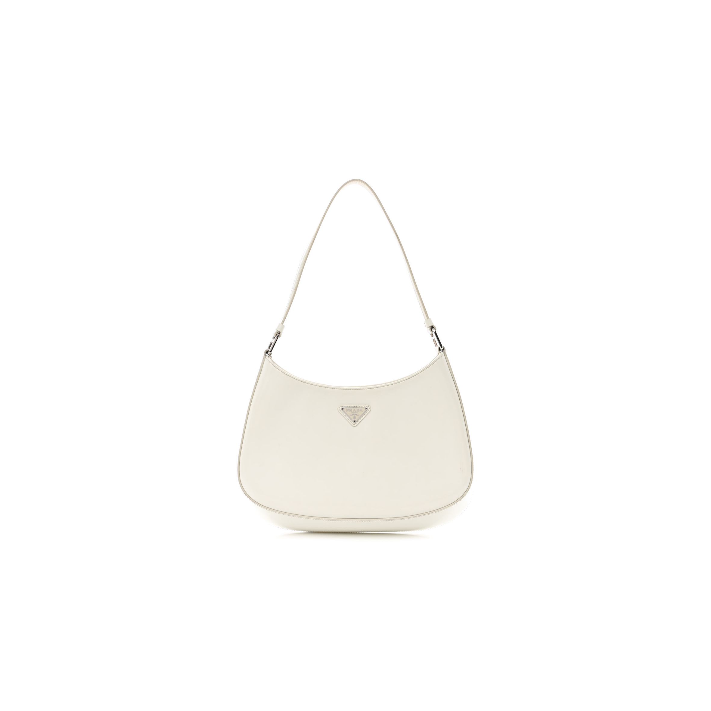 PRADA SPAZZOLATO CLEO SHOULDER BAG WHITE (27*18*5cm)