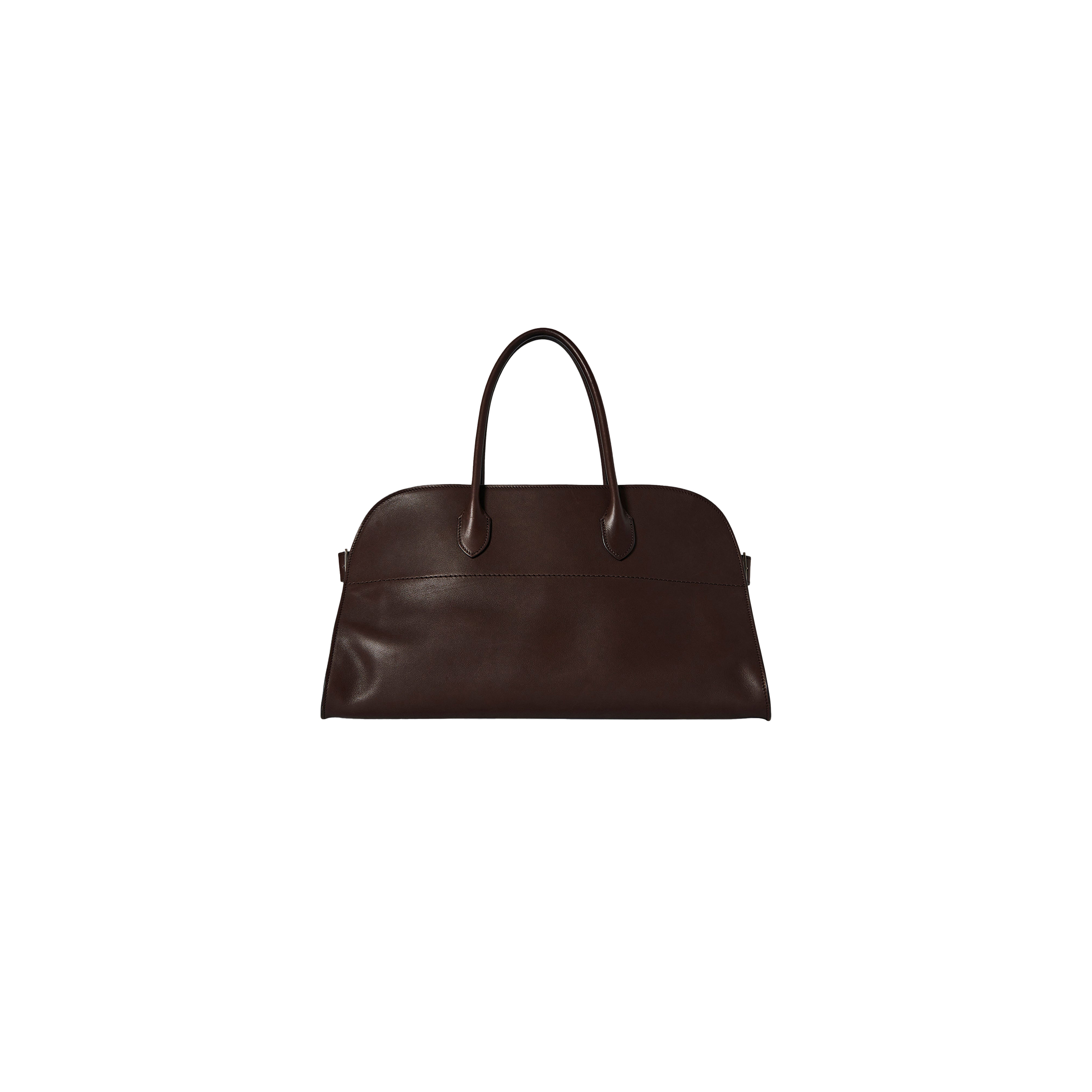 THE ROW EW MARGAUX BAG IN LEATHER DARK CHOCOLATE W1629L72DCAS (44*28*12cm)