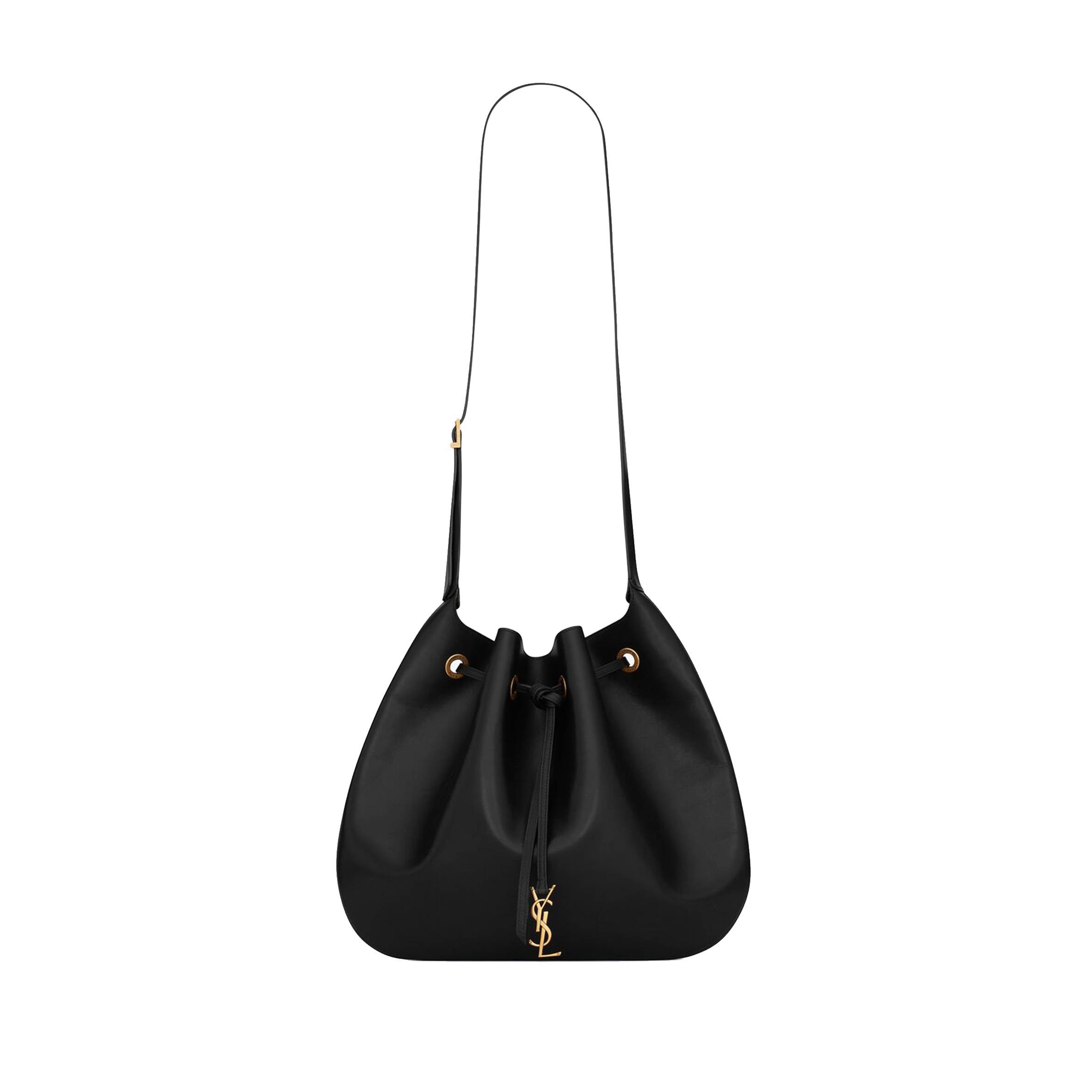 YSL PARIS VII LARGE FLAT HOBO BAG IN SMOOTH LEATHER 697941AAAMD1000 (44*33*2cm)