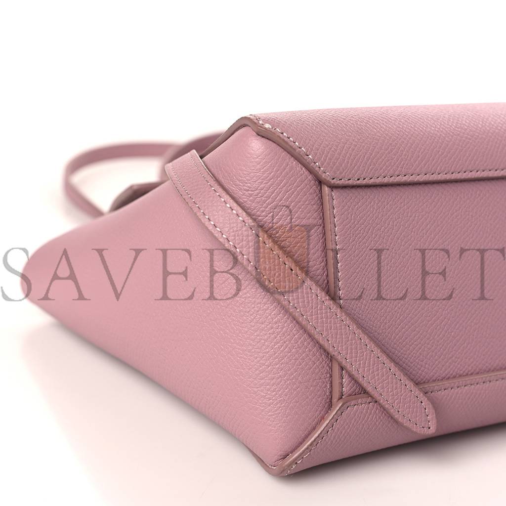 CELINE GRAINED CALFSKIN NANO BELT BAG VINTAGE PINK (20*19*11cm)