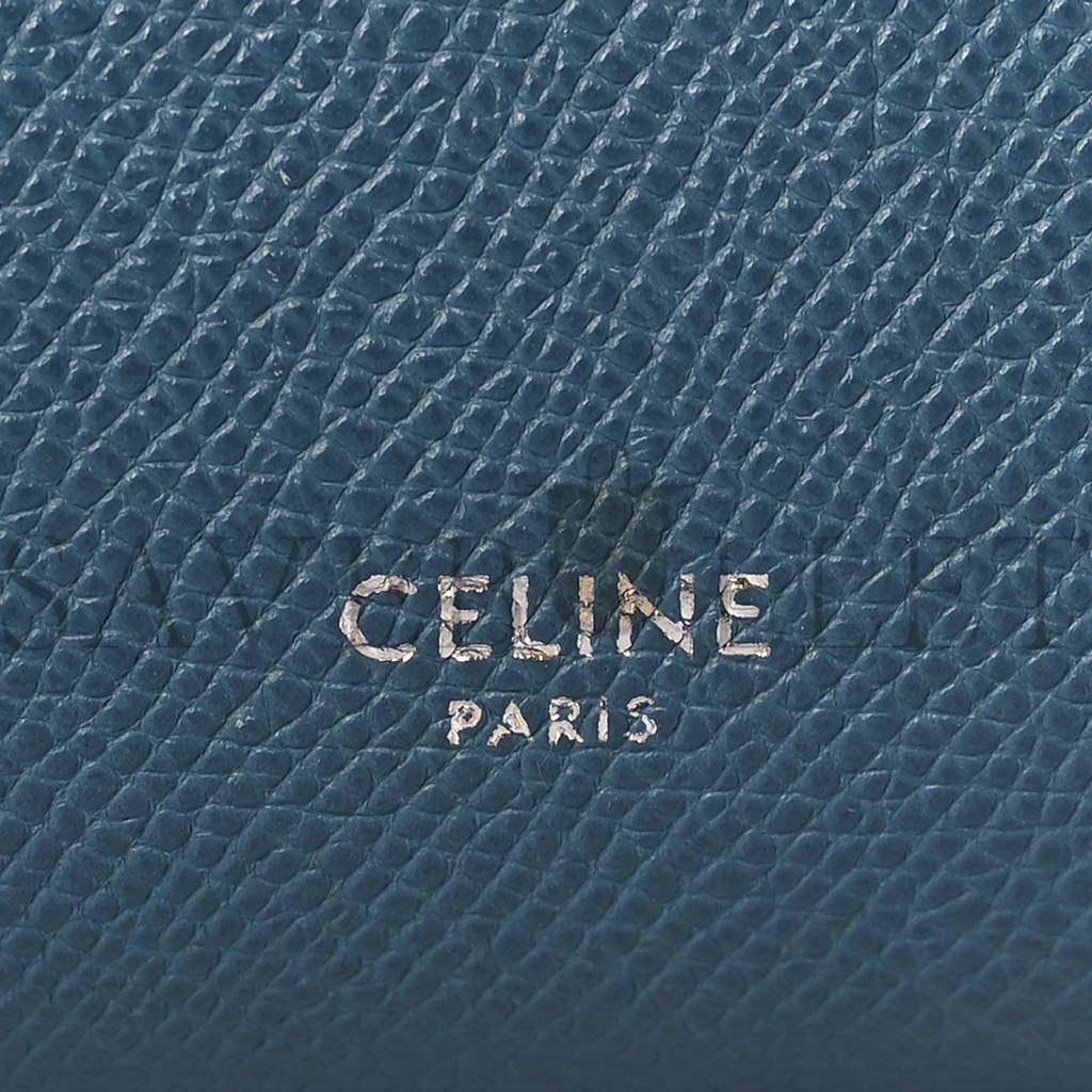 CELINE GRAINED CALFSKIN MINI BELT BAG SLATE BLUE (23*22*15cm)